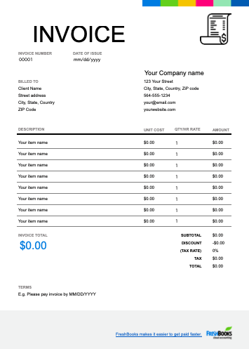 Microsoft Excel Invoice Template